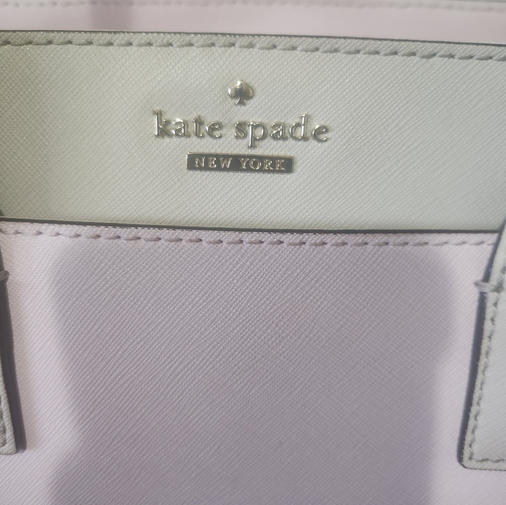 EUC Kate Spade Pink Leather Tote and Twilly  Bundle - Picture 8 of 12